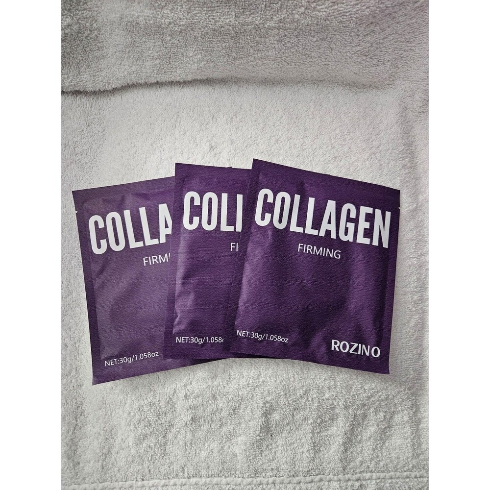 Lot of 3 Rozino Collagen Sheet Mask Firming Daily Face Mask Anti Aging Hydrating